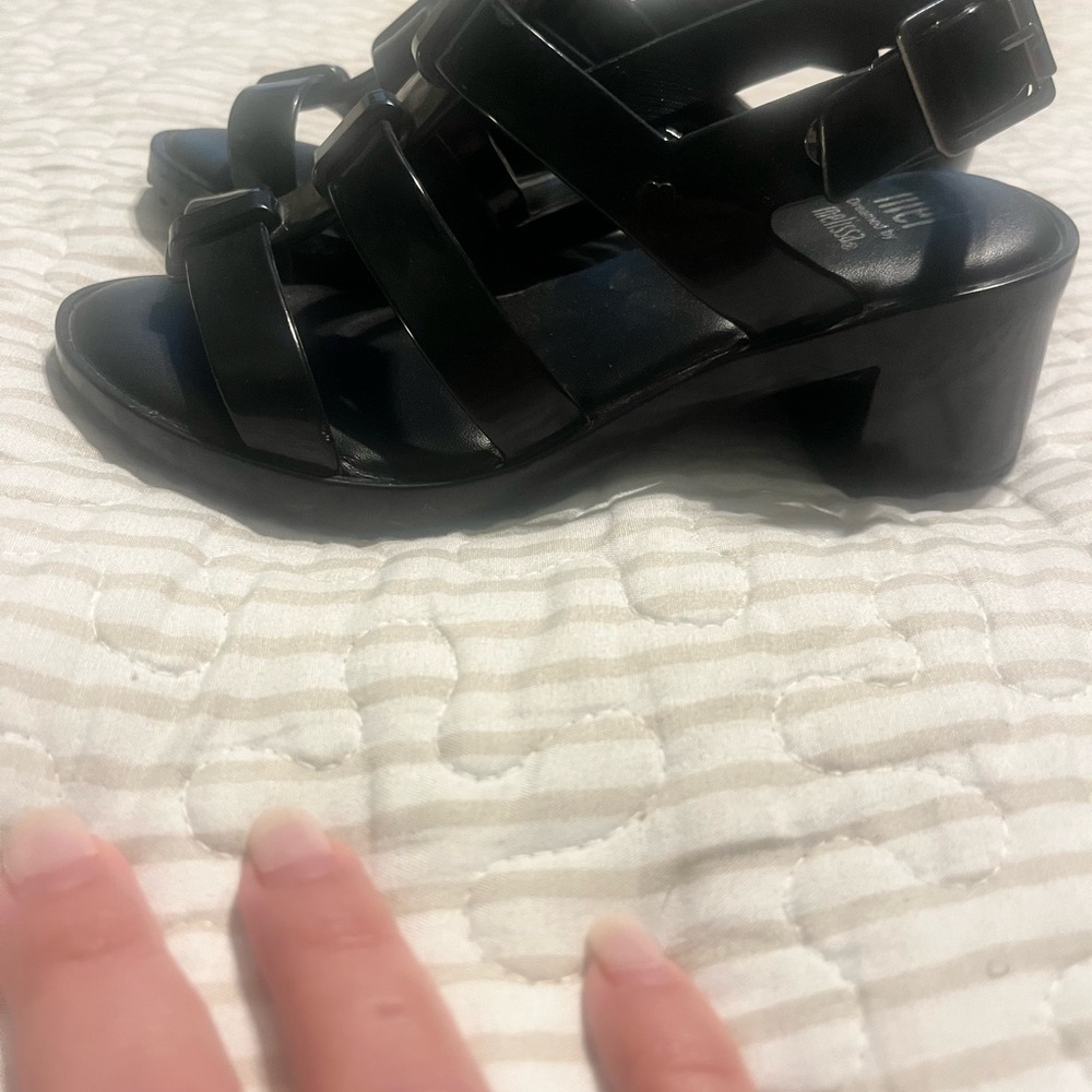 Mel by melissa melissa.  Chunky black sandals